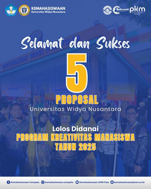 5 Proposal UWN Lolos dan Didanai Dalam PKM 2025